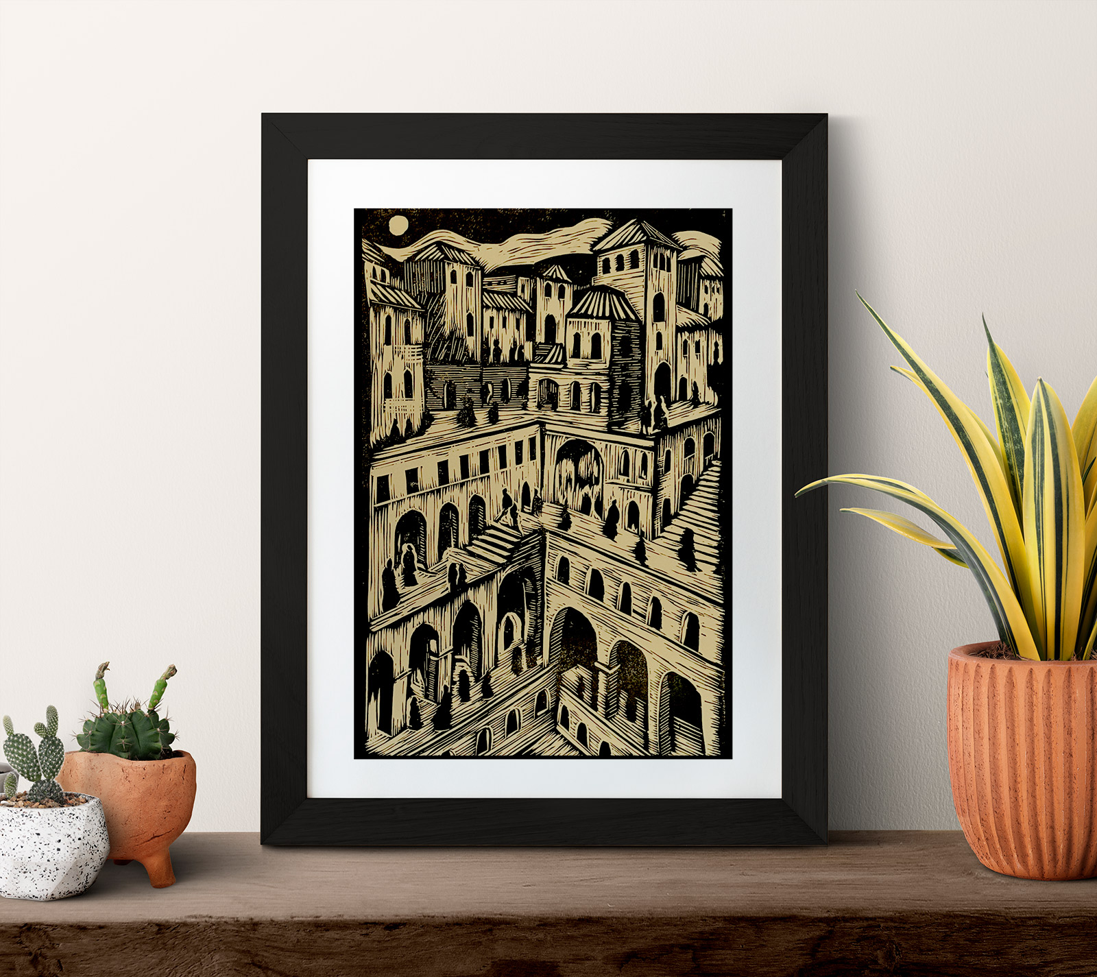 White River - Woodcut - Adam Ritchey - 2025