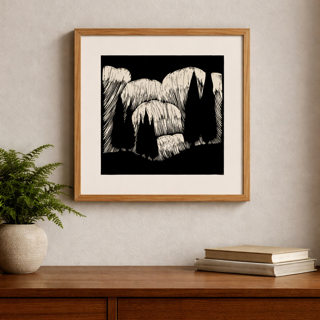 Twilight Storms Linocut