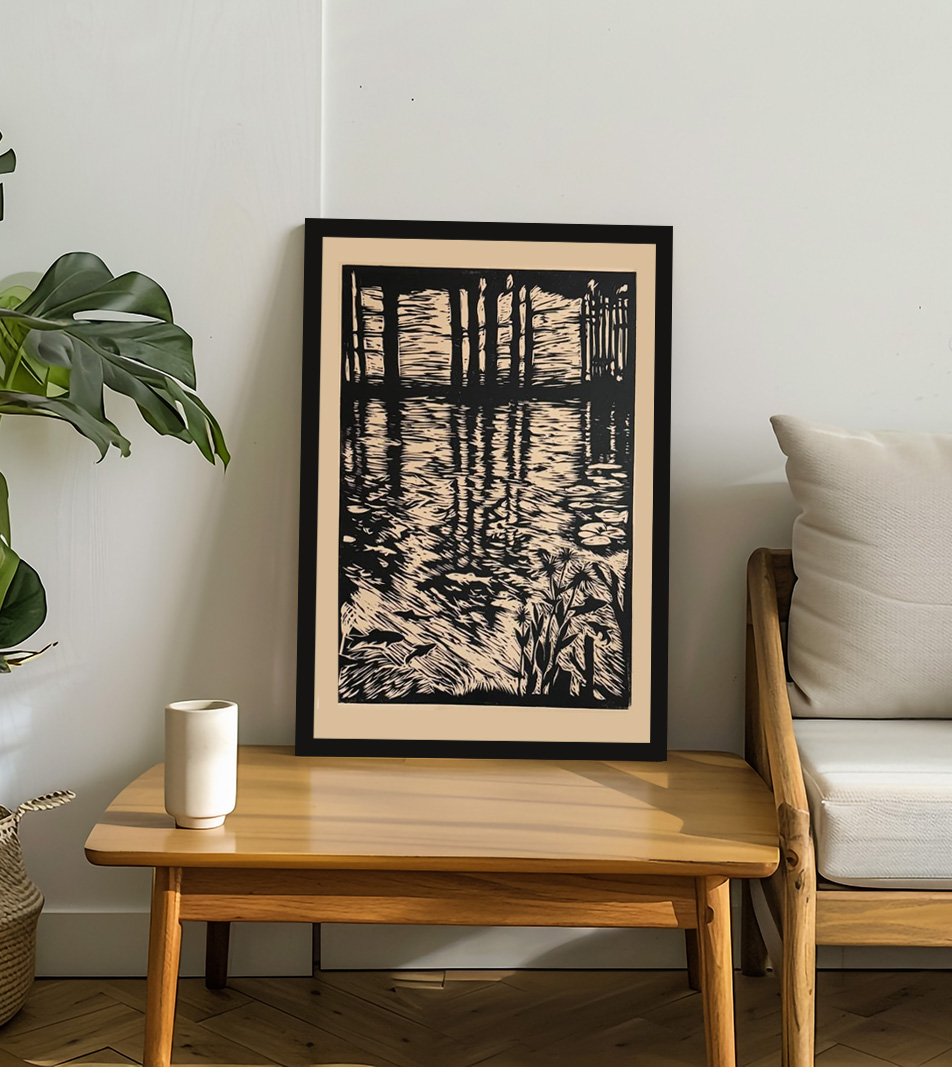 Adam Ritchey - Bayou Linocut